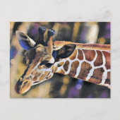 Giraffe Schilderen kunst  Briefkaart (Voorkant)