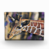 Giraffe Schilderen kunst  Fotoblokken (Voorkant)