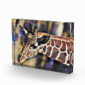 Giraffe Schilderen kunst  Fotoblokken (Rechts)