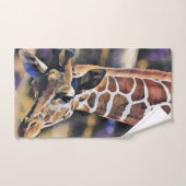 Giraffe Schilderen kunst  Handdoek (Handdoek)