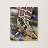 Giraffe Schilderen kunst Legpuzzel (Verticaal)