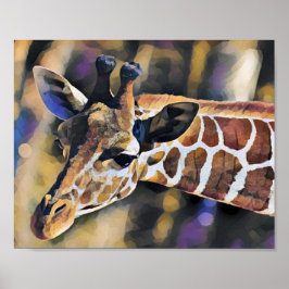 Giraffe Schilderen kunst  Poster