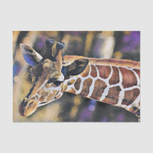 Giraffe Schilderen kunst Tissuepapier