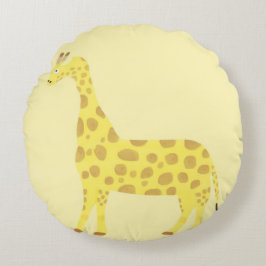 Giraffe schilderij kunst rond kussen