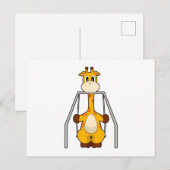 Giraffe Schommel Briefkaart (Voorkant / Achterkant)