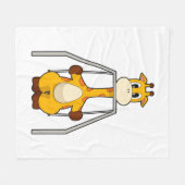 Giraffe Schommel Fleece Deken (Voorkant (Horizontaal))