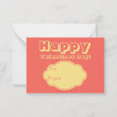 Giraffe School Kinder Valentijnsdag Kaarten in bul Notitiekaartje (Achterkant)