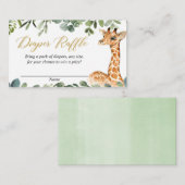 Giraffe seksneutraal baby-kaarten informatiekaartje (Voorkant / Achterkant)