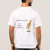 Giraffe selfies eindigen nooit goed t-shirt (Achterkant)