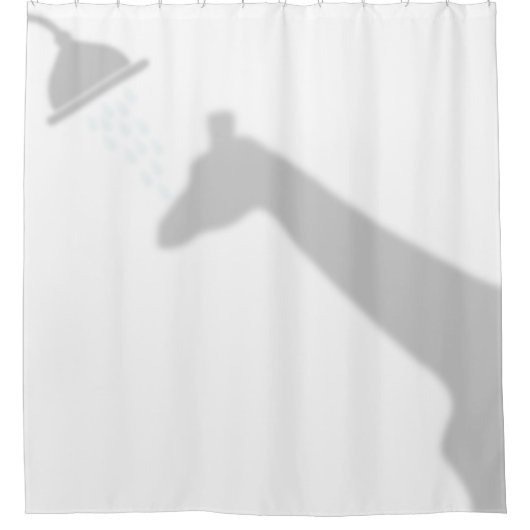 Giraffe Shadow Silhouette Shadow Buddies in Shower Douchegordijn (Voorkant)
