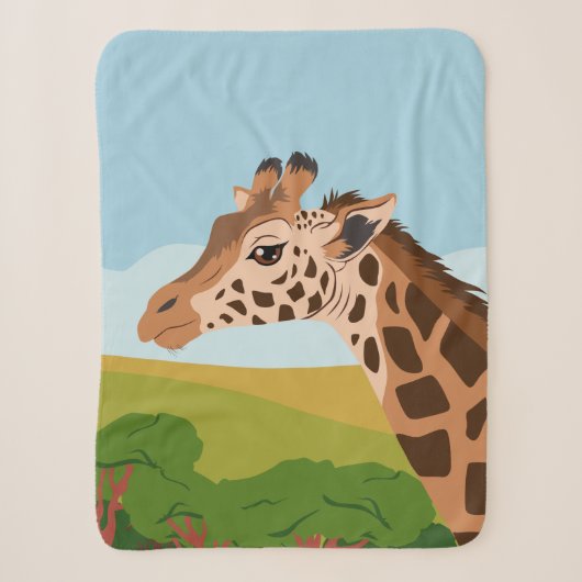 Giraffe Sherpa Deken (Voorkant)
