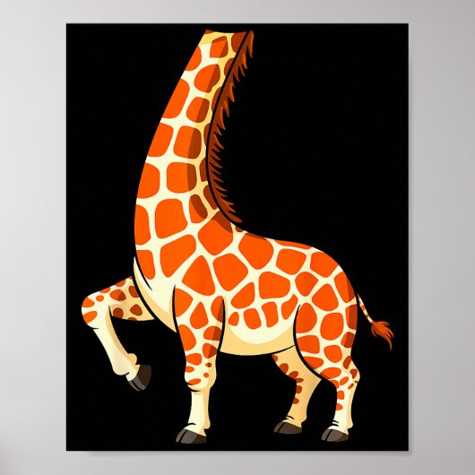 Giraffe Shirt Adult Men Women Kids Giraffe Costume Poster (Voorkant)