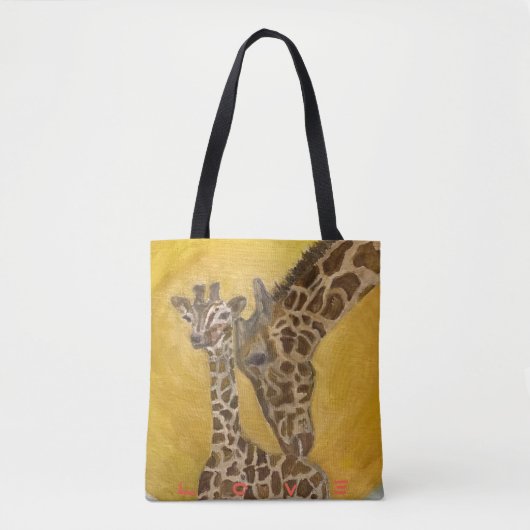 Giraffe Shopping Tas moeder en kind (Voorkant)