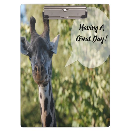 Giraffe Shower Klembord (Voorkant)