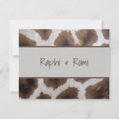 Giraffe Sighting Response Card RSVP Kaartje (Achterkant)