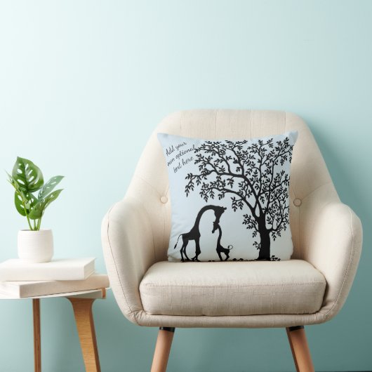 Giraffe Silhouette Accent Pillow Kussen (Stoel)
