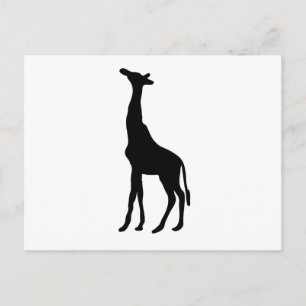 Giraffe Silhouette Briefkaart