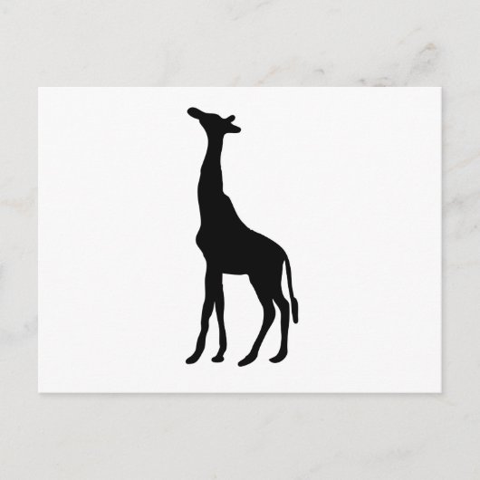 Giraffe Silhouette Briefkaart (Voorkant)