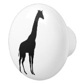Giraffe Silhouette Keramische Knop (Rechts)