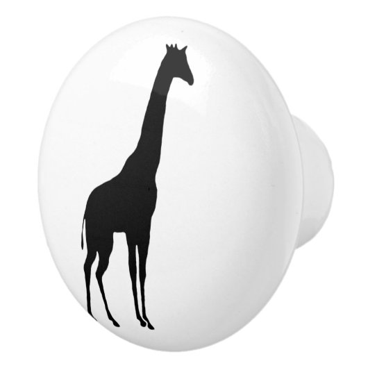 Giraffe Silhouette Keramische Knop (Rechts)