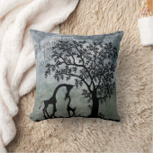 Giraffe Silhouette Moeder Baby Accent Pillow Kussen (Deken)