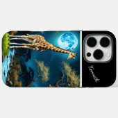 Giraffe Silhouette op River Case-Mate iPhone Case (Achterkant (horizontaal))