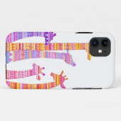Giraffe Silhouettes in kleurrijke tribale afdrukke Case-Mate iPhone Case (Achterkant (horizontaal))