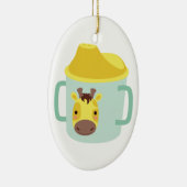 Giraffe Sippy Cup Keramisch Ornament (Rechts)