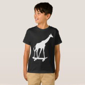 Giraffe Skateboarden Skateboard T-shirt (Voorkant volledig)
