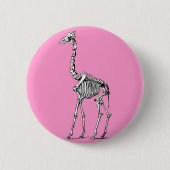 Giraffe Skeleton Ronde Button 5,7 Cm (Voorkant)
