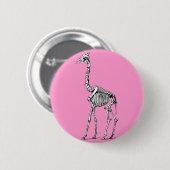 Giraffe Skeleton Ronde Button 5,7 Cm (Voorkant /achterkant)