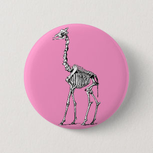 Giraffe Skeleton Ronde Button 5,7 Cm