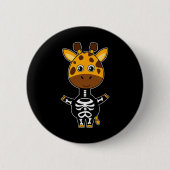 Giraffe Skeleton Xray Costume Cute Easy Halloween Ronde Button 5,7 Cm (Voorkant)