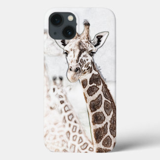 Giraffe Sketch iPhone 13 Hoesje