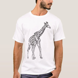  Giraffe Sketch T-shirt – Artistic Wildlife
