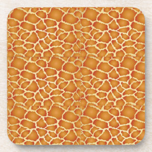 Giraffe Skin Goudbruine textuur Bier Onderzetter