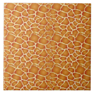 Giraffe Skin Goudbruine textuur Tegeltje