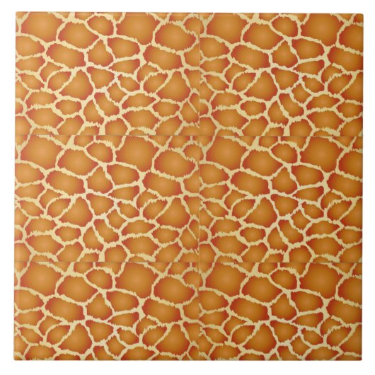 Giraffe Skin Goudbruine textuur Tegeltje (Voorkant)