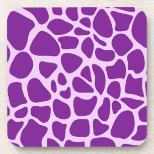 Giraffe Skin Paarse textuur-23324 Bier Onderzetter