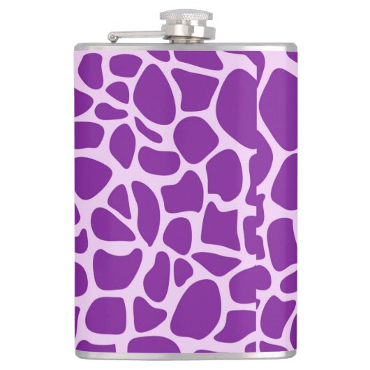 Giraffe Skin Paarse textuur-23324 Heupfles (Voorkant)