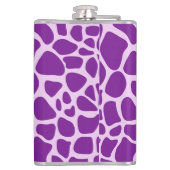 Giraffe Skin Paarse textuur-23324 Heupfles (Achterkant)