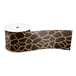 Giraffe Skin Pattern Animal Print Ribbon Satijnen Lint
