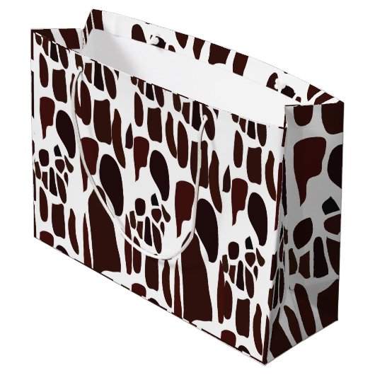 Giraffe Skin Pattern Groot Cadeauzakje (Achterkant Gekanteld)
