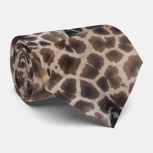 Giraffe Skin Pattern Neck Tie Stropdas (Opgerold)