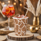 Giraffe Skin Pattern Saddle Brown ID1152 Papieren Bekers