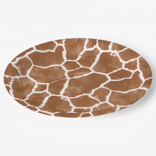 Giraffe Skin Pattern Saddle Brown ID1152 Papieren Bordje (Gekanteld)