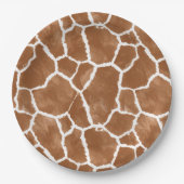 Giraffe Skin Pattern Saddle Brown ID1152 Papieren Bordje (Voorkant)