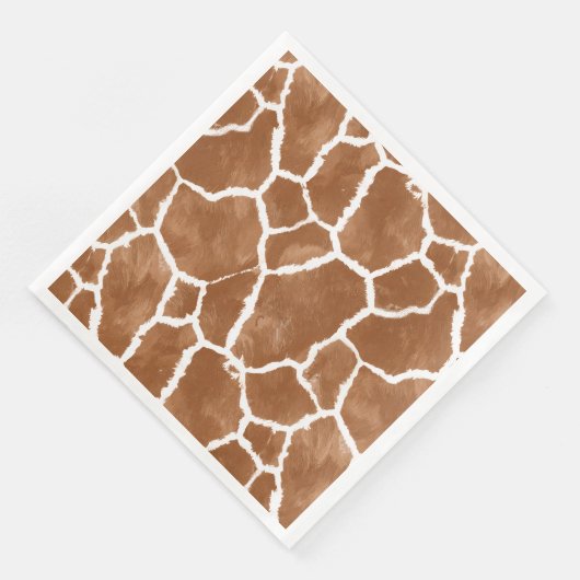 Giraffe Skin Pattern Saddle Brown ID1152 Servet (Hoek)