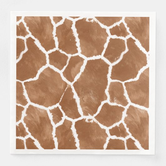 Giraffe Skin Pattern Saddle Brown ID1152 Servet (Voorkant)