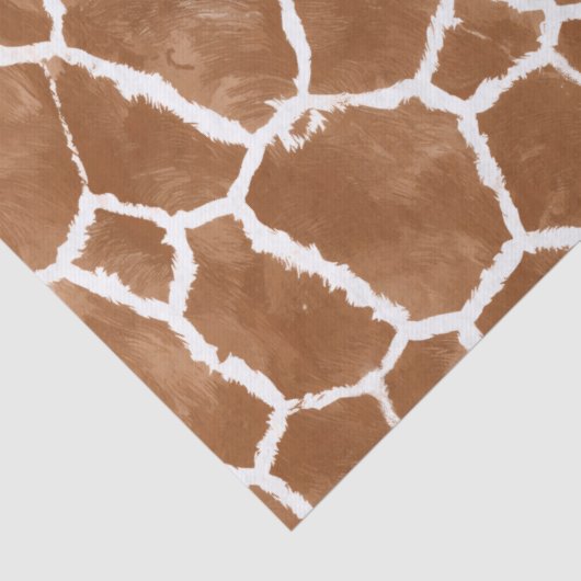 Giraffe Skin Pattern Saddle Brown ID1152 Tissuepapier (Detail)